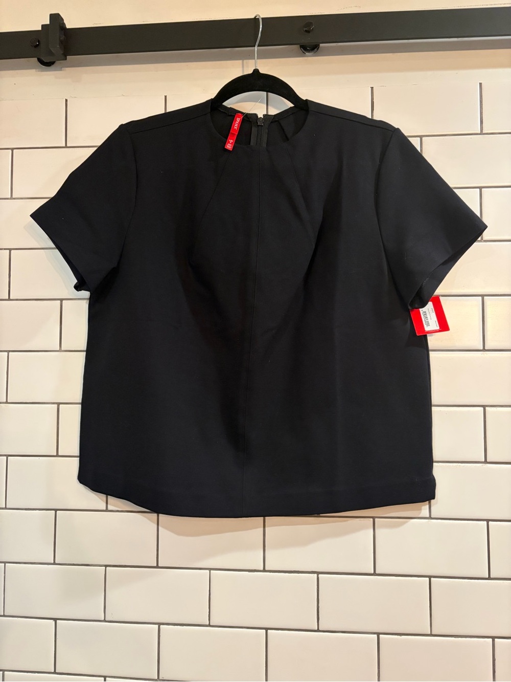 SPANX women’s Short-Sleeve Crewneck Shirt - Black